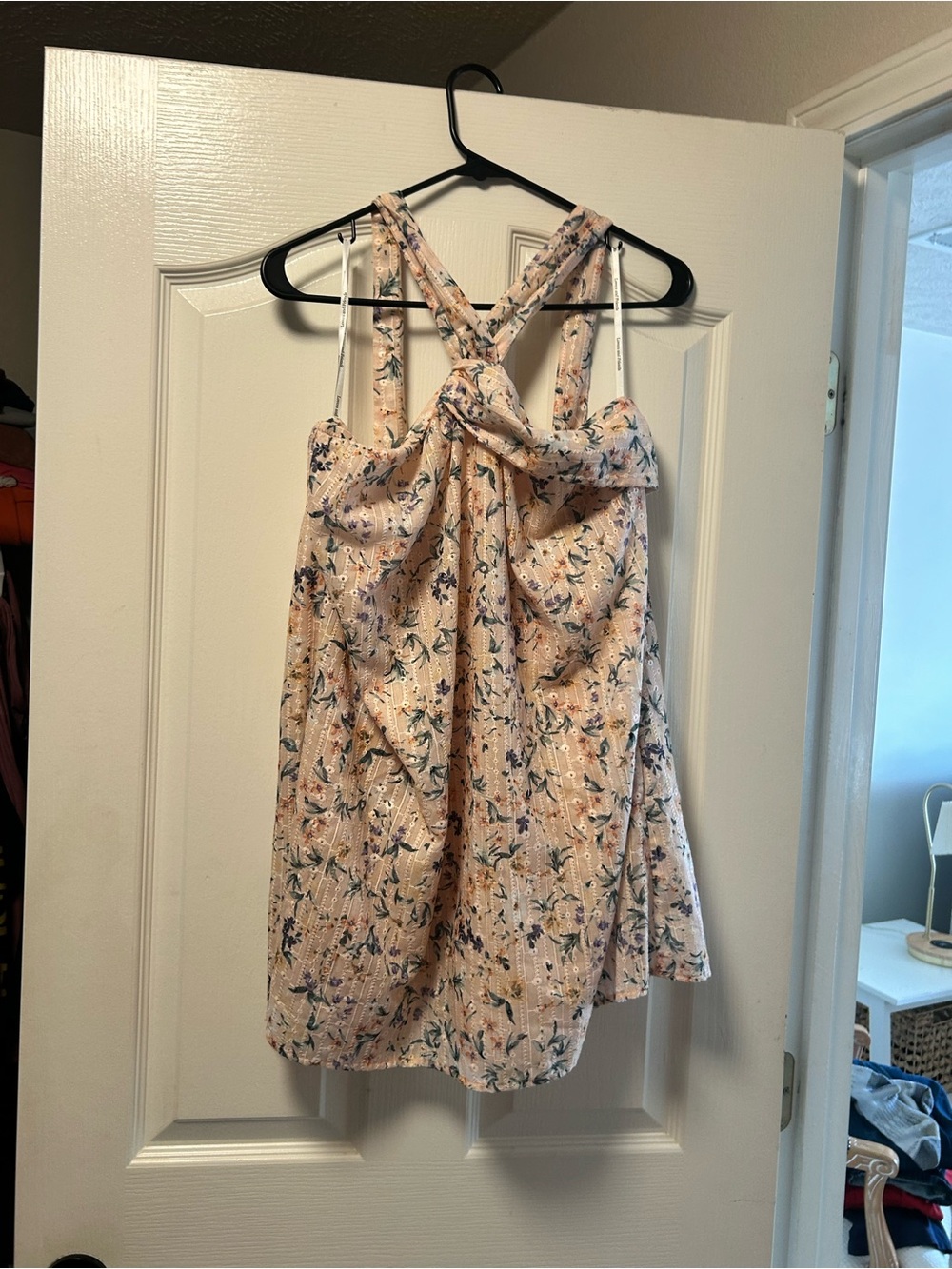 Lovers + Friends Pale Pink Floral Halter Mini Dress - Picture 3 of 6